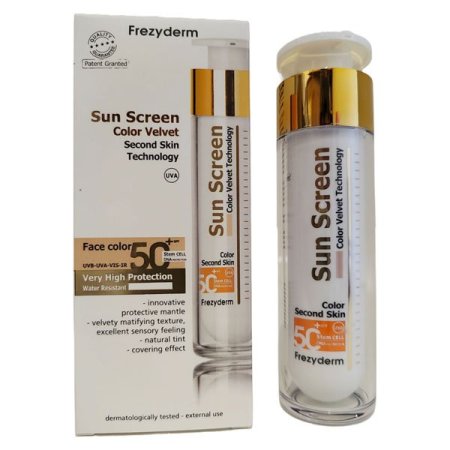 Frezyderm واقي الشمس المخملي بتقنية SPF50+ من فرزي ديرم مع لون